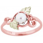 Pearl on Rose Gold Ladies' Ring - by Landstrom's